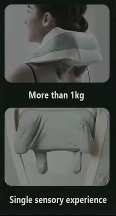 Comparison of a new massage device with an old model on a dark background